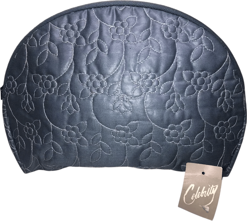 Celebrity New York Blue Quilted Cosmetic Bag