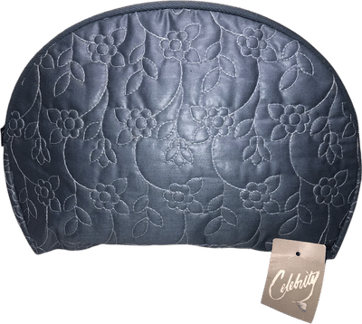 Celebrity New York Blue Quilted Cosmetic Bag