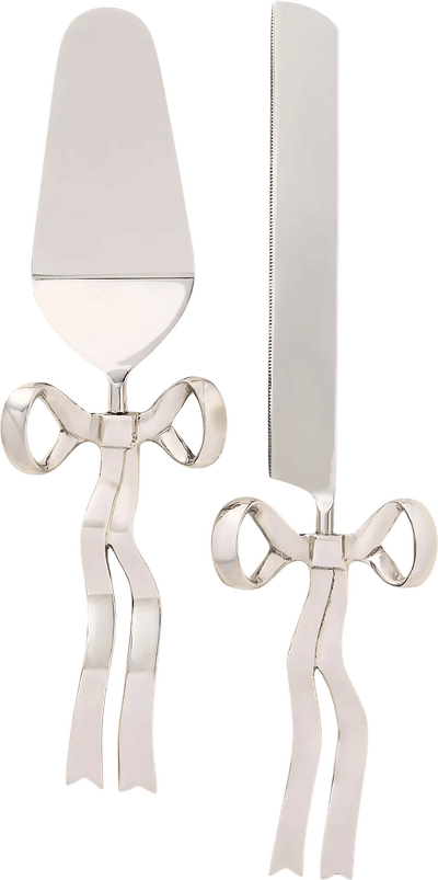 Benedita Stainless Steel Bow Cake Serve Set