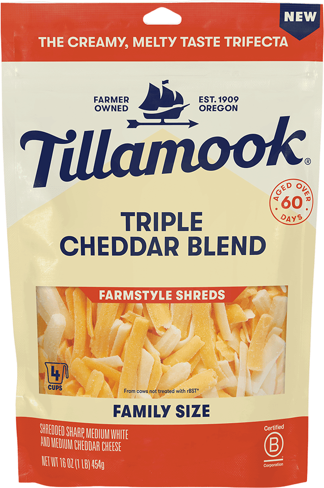 Farmstyle Cut Shredded Triple Cheddar Cheese