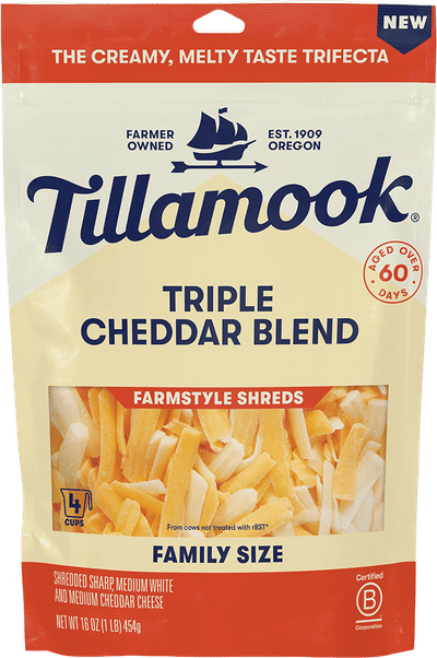 Farmstyle Cut Shredded Triple Cheddar Cheese