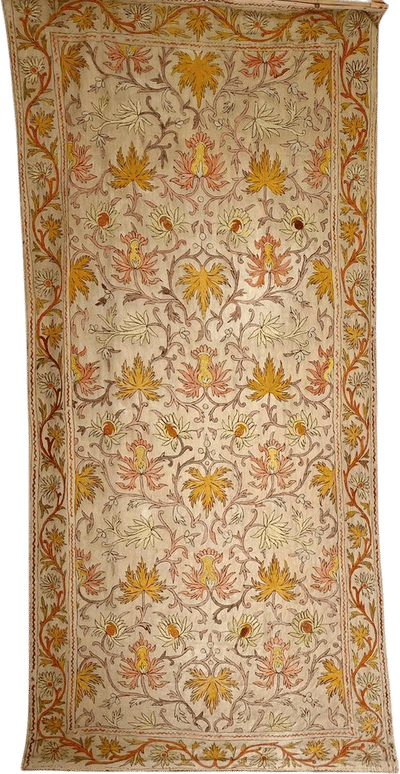 Antique Embroidered Tapestry Indian Textile