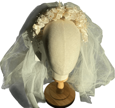 Vintage Wedding Veil with Floral Headpiece