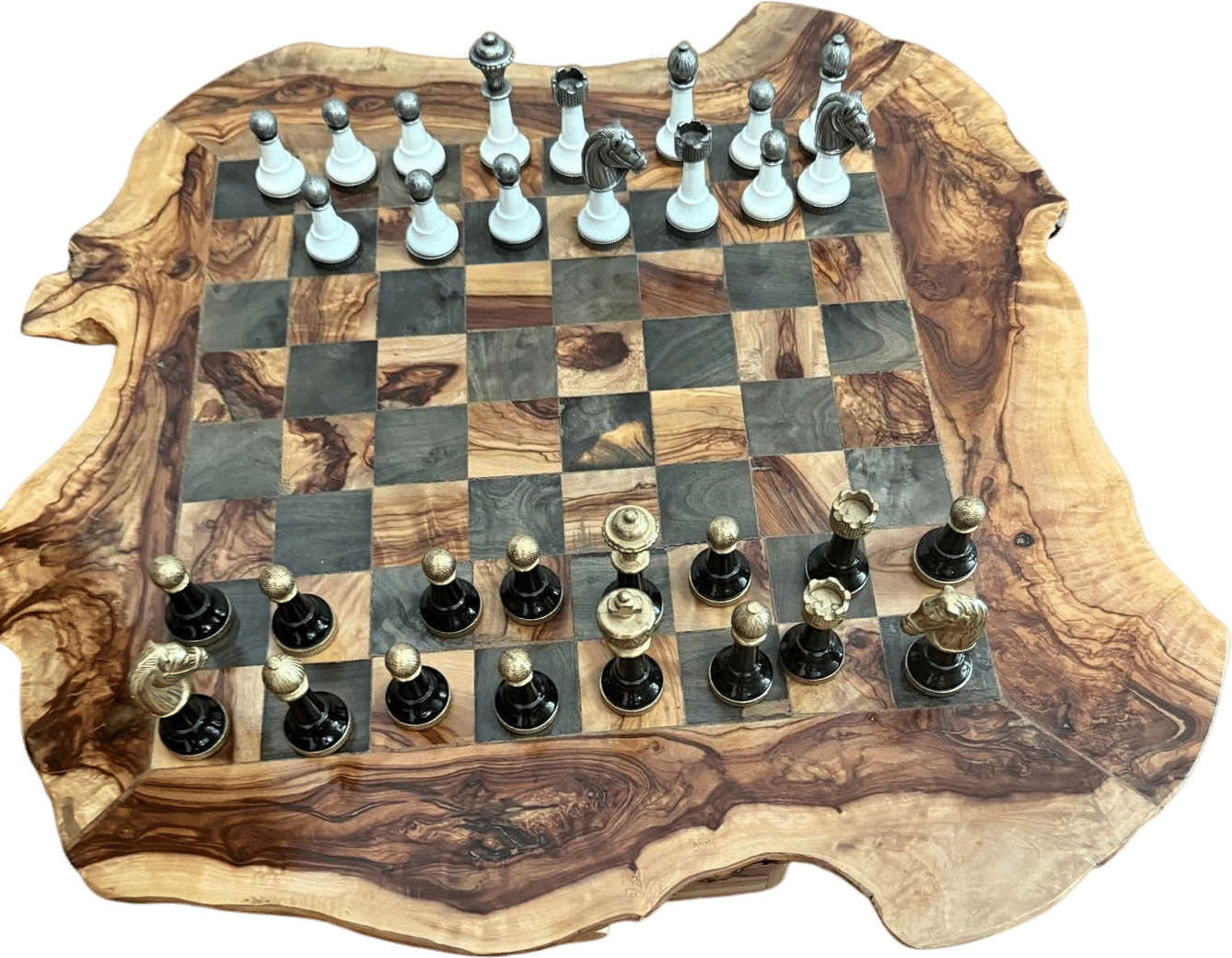 Hand Carved Wood Chess Board