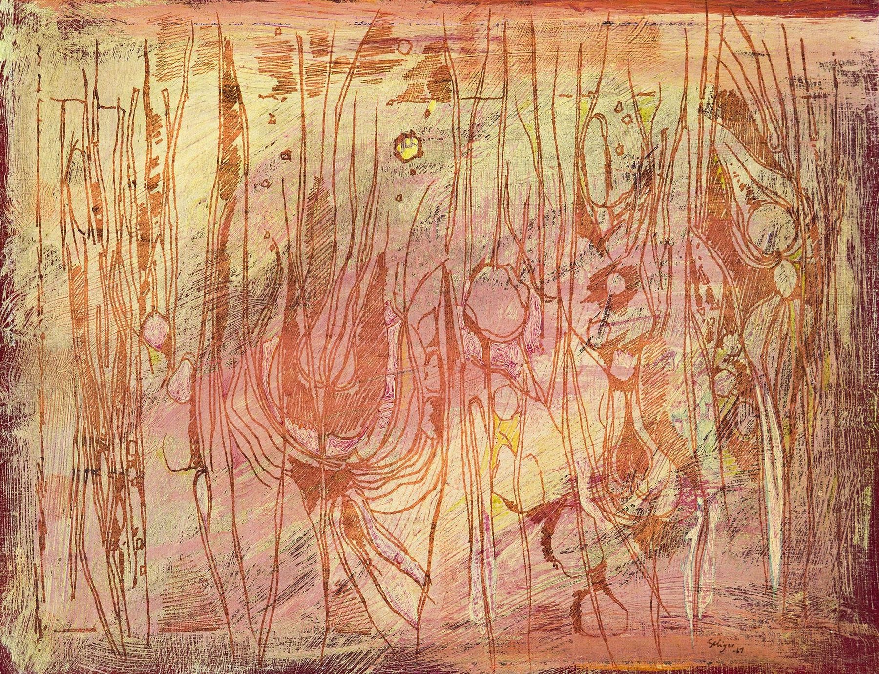 A candy-colored work by an early Abstract Expressionist...