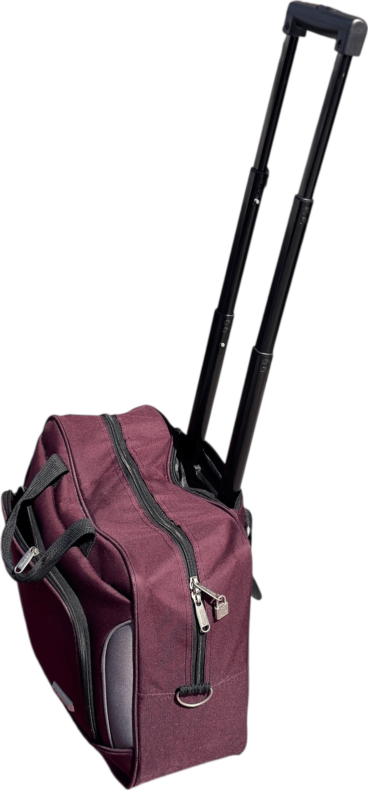 Using a rolling briefcase as a skate bag