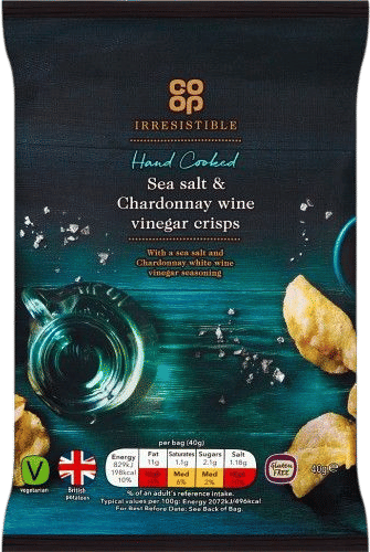 Irresistible Sea Salt & Chardonnay Wine Vinegar Crisps