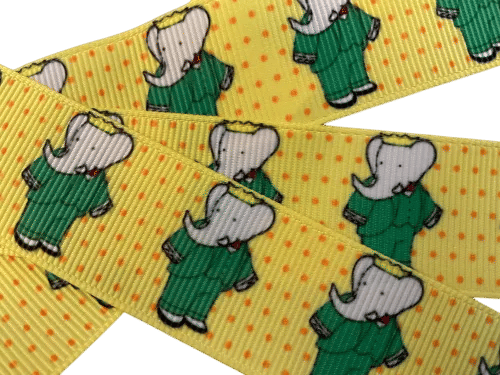 Babar grosgrain ribbon