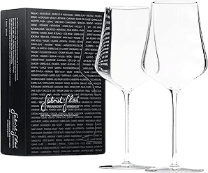 Gabriel-Glas StandArt Crystal Wine Glasses, Set of 2 with Gift Box - Premium, Universal Wine Glass for Red and White Wine - Dishwasher Safe, Lead-Free, 16 oz.