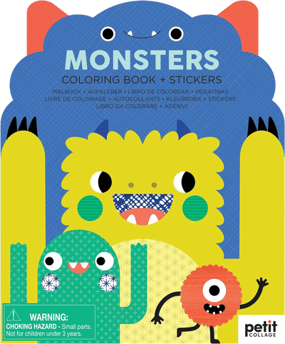 Monsters Coloring Book with Stickers