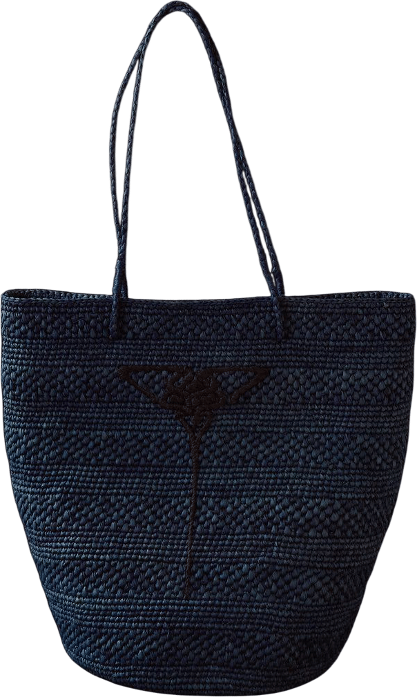 phoebe's blue raffia tote
