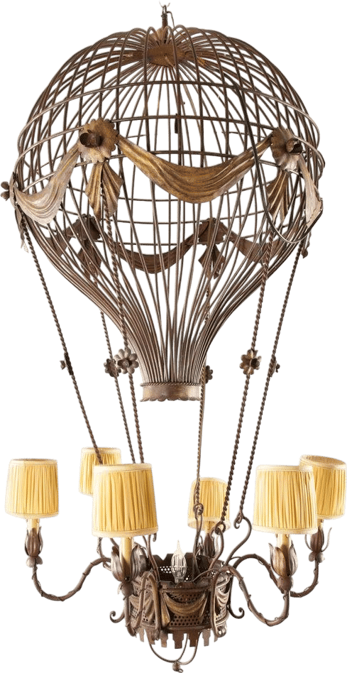 Vintage Hot Air Balloon Chandelier