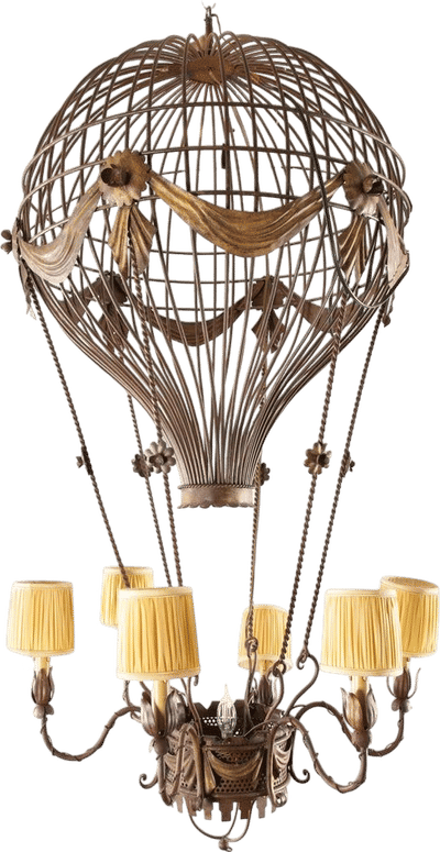 Vintage Hot Air Balloon Chandelier