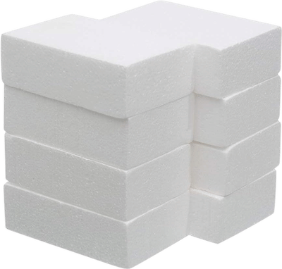 8 Pack Craft Foam Blocks 6x4x2in