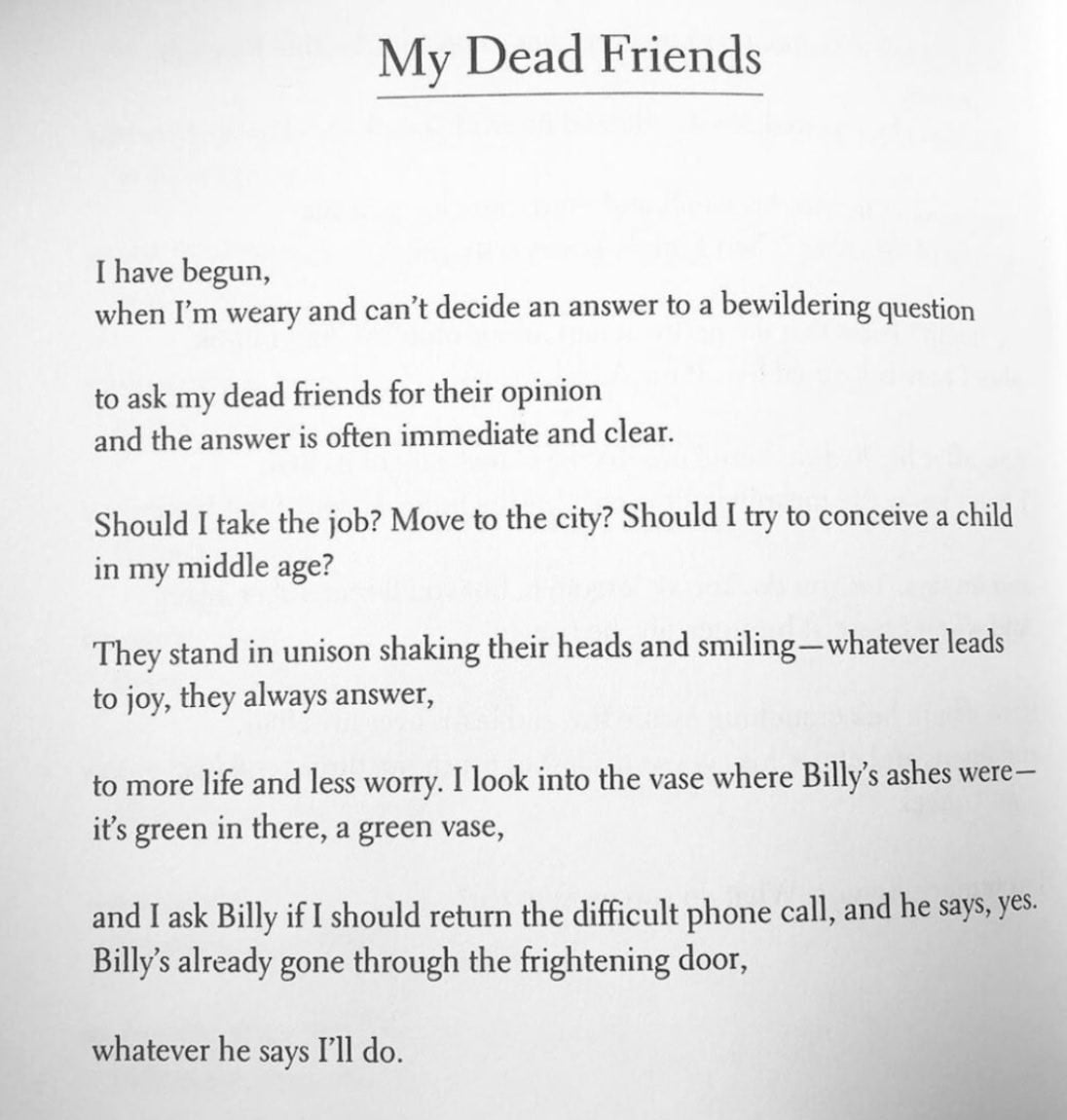 my dead friends by marie howe