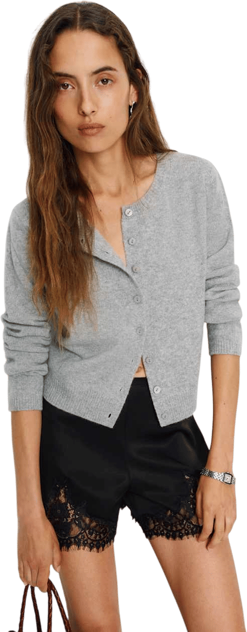 Clara Cashmere Crew Cardigan