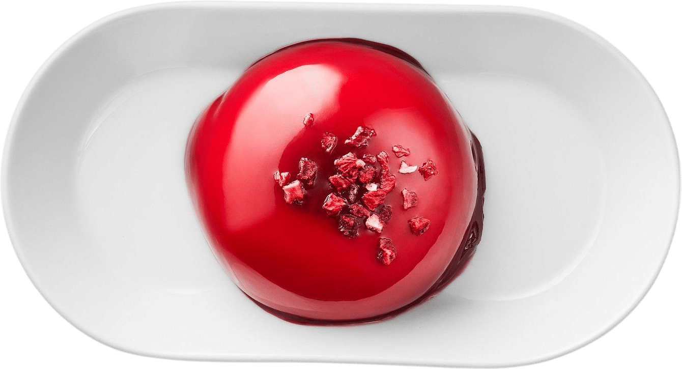 this raspberry dome dessert from ikea