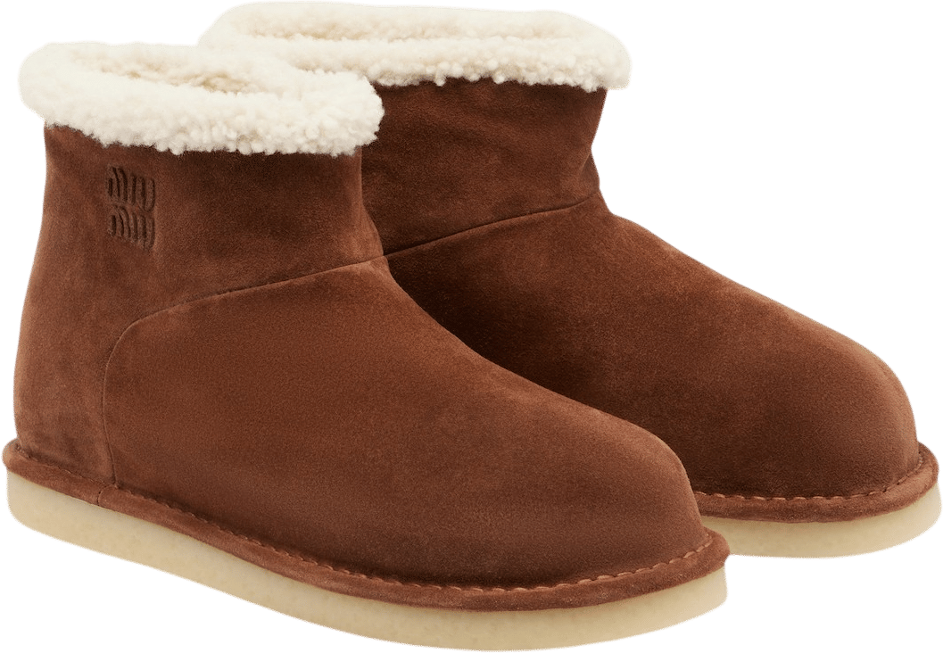 Miu Miu Shearling Ankle Boots