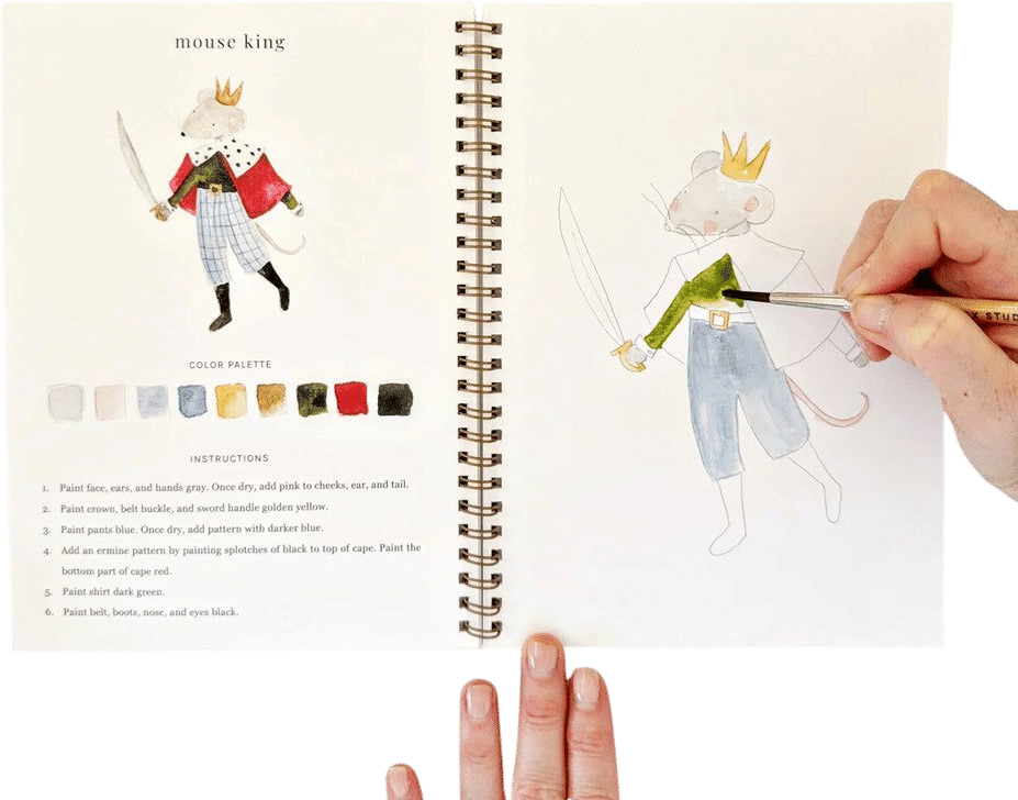 a watercolor workbook that's as easy as paint by numbers