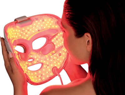 CryoGlow Cooling + LED Face Mask & Facial Glo Skin Tool