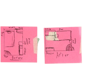 Completely changing your room layout