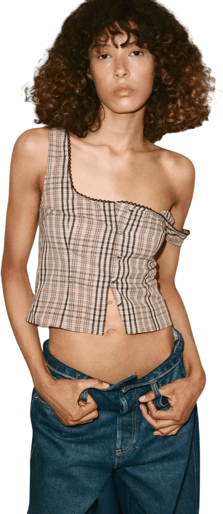 Checkered Cotton Top