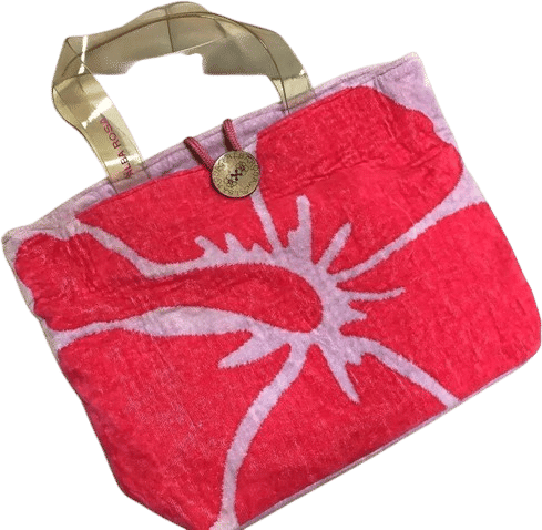 Rare Alba Rosa Hibiscus Tote Bag Pink Red Floral Y2K Japan Streetwear New