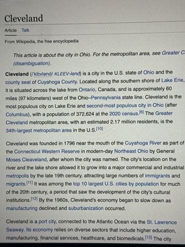the people of cleveland