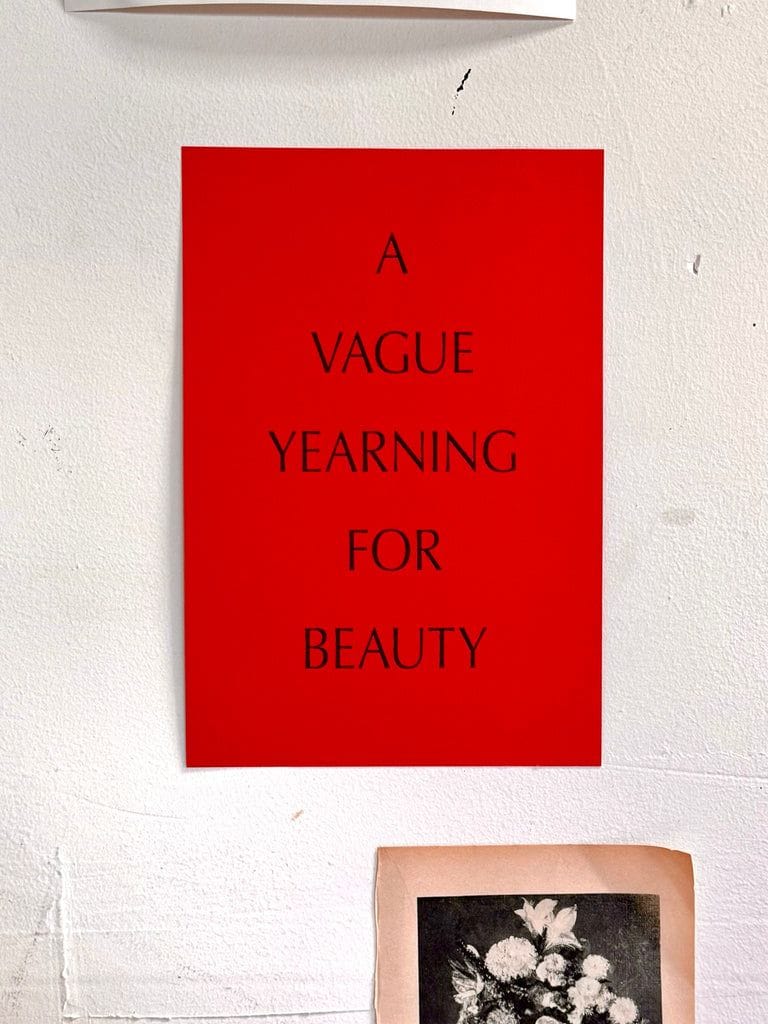 Book/Shop poster: "A Vague Yearning for Beauty"