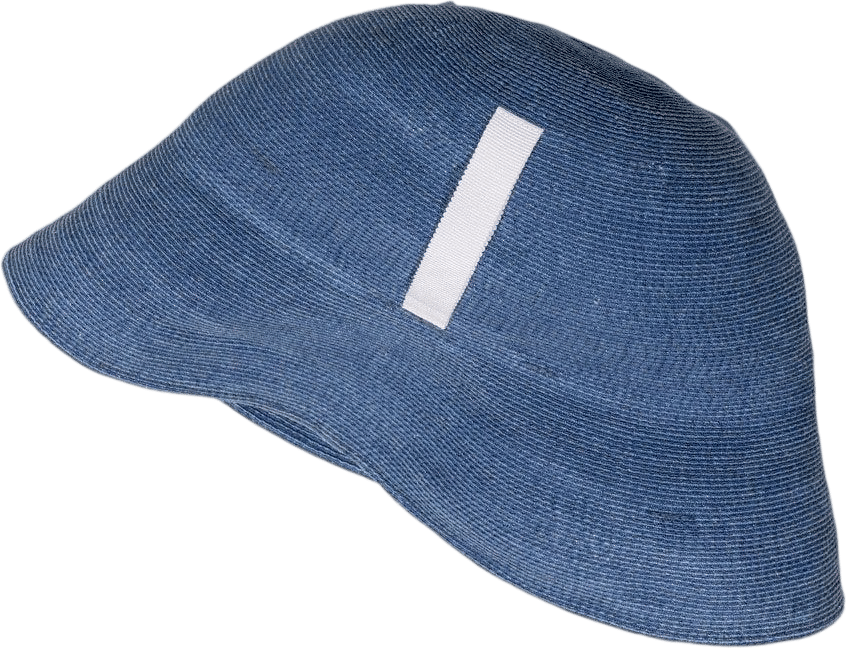 Mature Ha Paper Braid Denim Hat