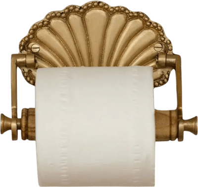 Shell Brass Toilet Roll Holder