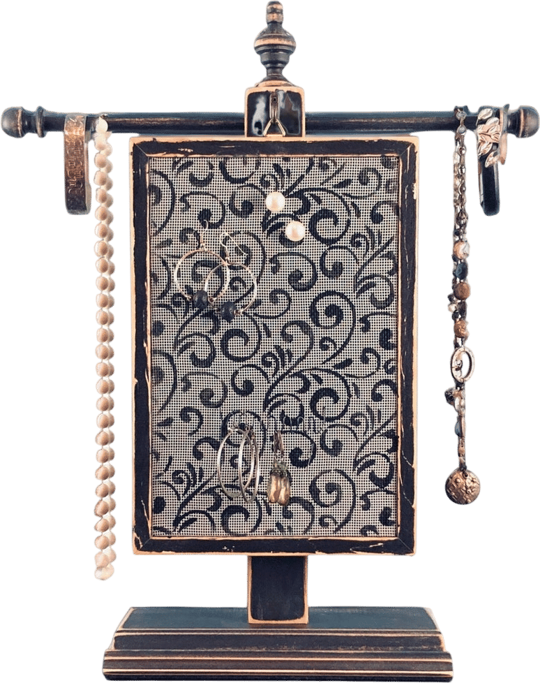 Boho Chic Jewelry Organizer | Hand Painted Earring Holder