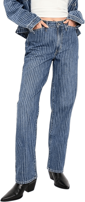 Old Navy Rigid Straight Stripe Jeans