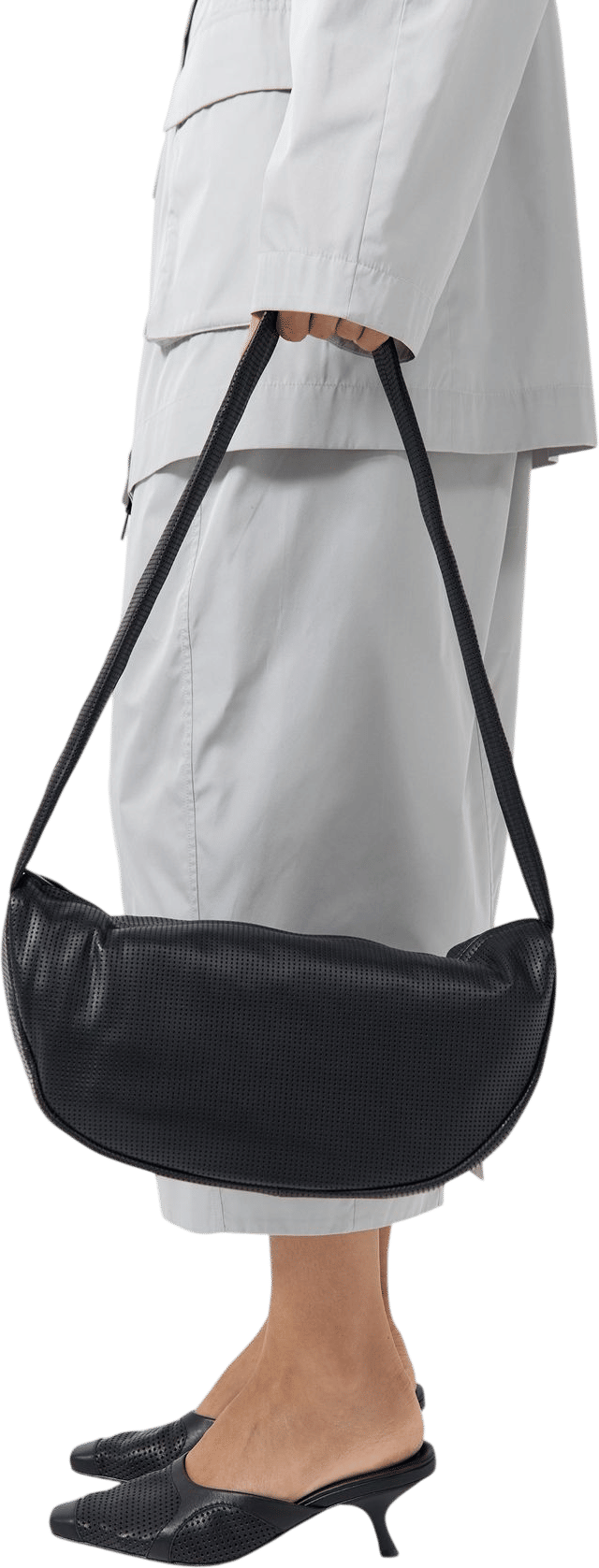Perforated Crescent Bag