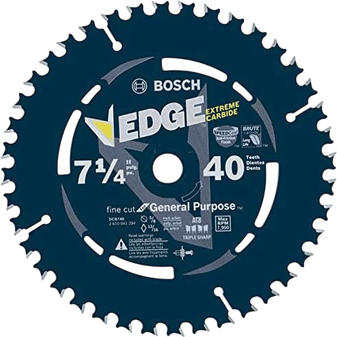 Bosch DCB740 7-1/4 In. 40 Tooth Edge Circular Saw Blade for Fine Finish