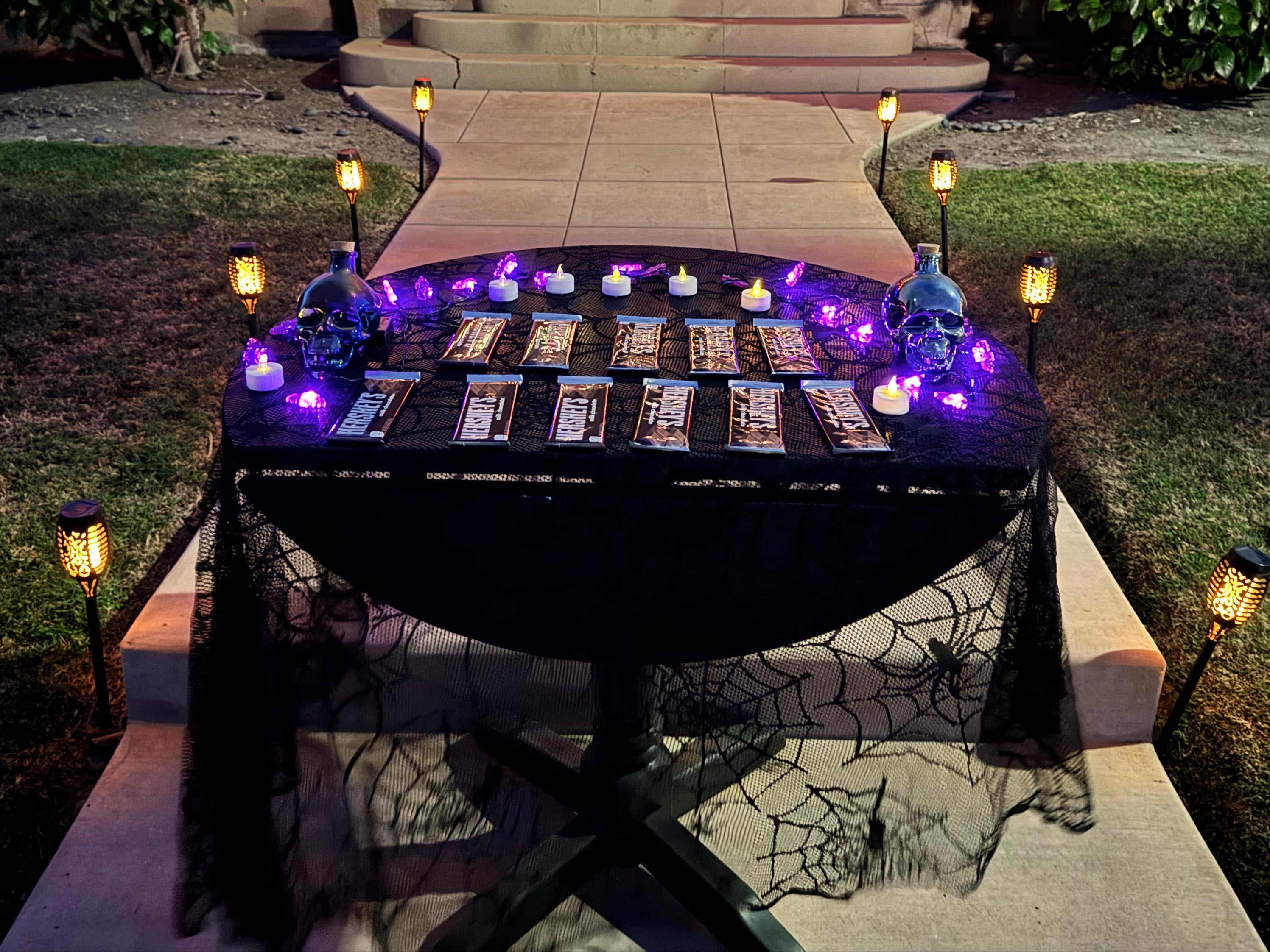 Be the full-size candy bar house for Halloween