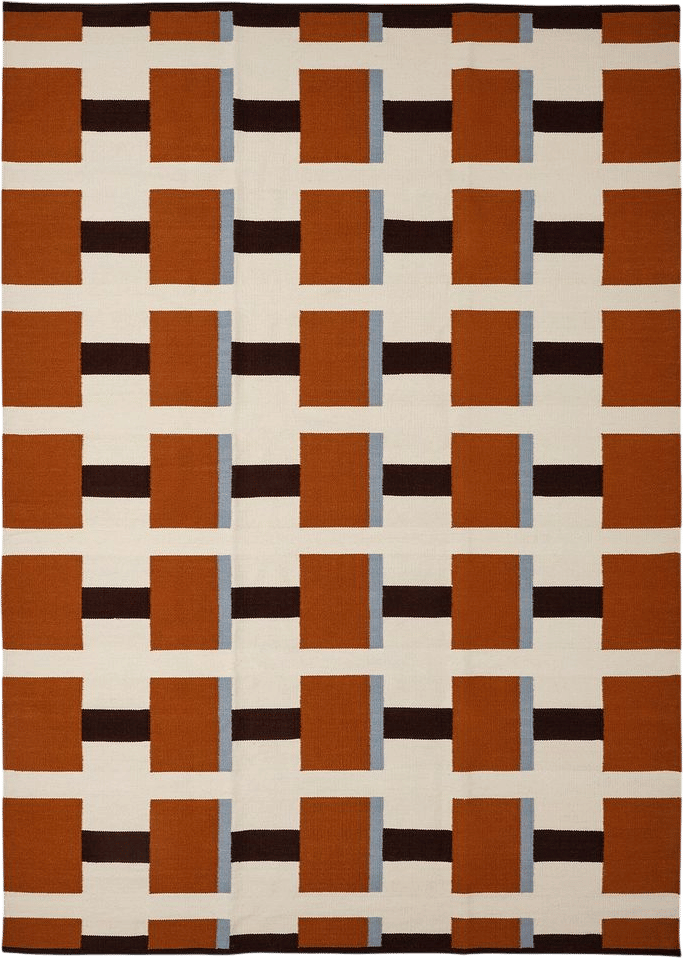 STOCKHOLM 2025 rug, flatwoven, white/brown/light blue handwoven, 5'7"x7'10"  - IKEA
