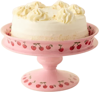 Cherry Icon Ceramic Cake Stand