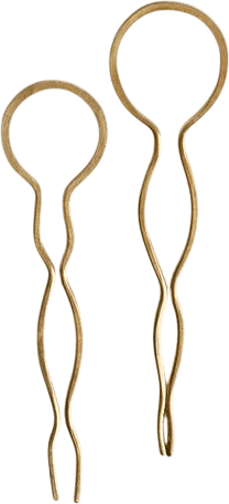 simple brass hair pin