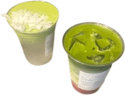 Iced Matcha Coconut Cloud and Strawberry Matcha - Wu Wei Coffee Toronto