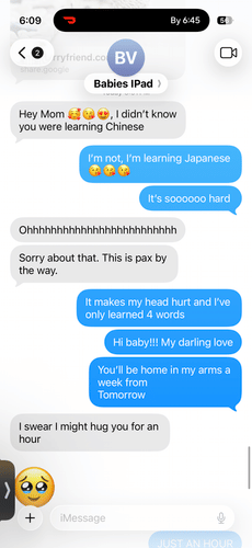 Texting with your kid on the family iPad
