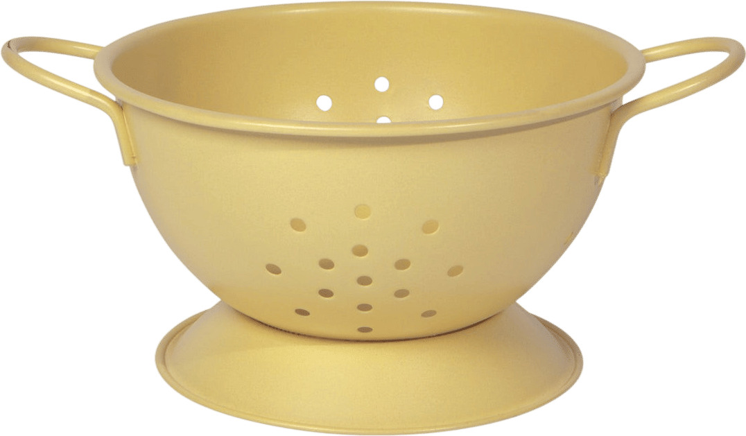 Matte Steel Sunrise Yellow Colander