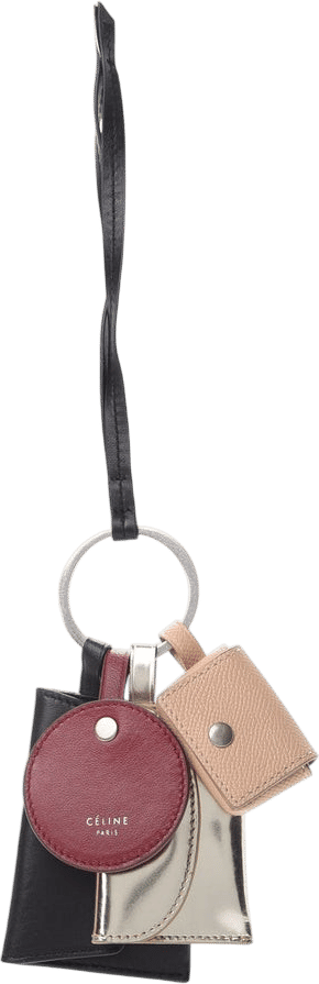 Celine Calfskin Multi Key Ring Coin Card Case
