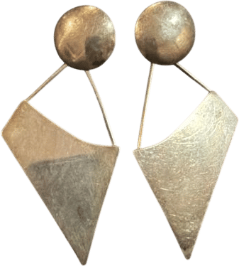 Silver drop dangle earrings