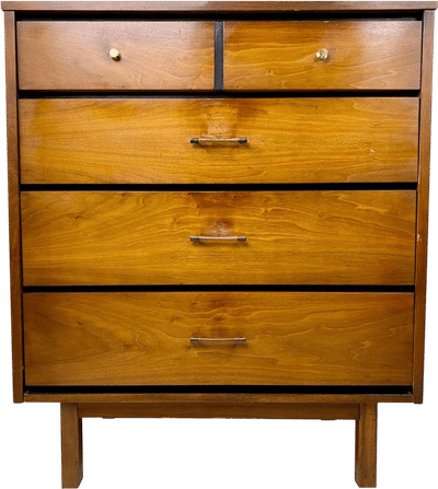 Mid-Century Modern Walnut Highboy Dresser