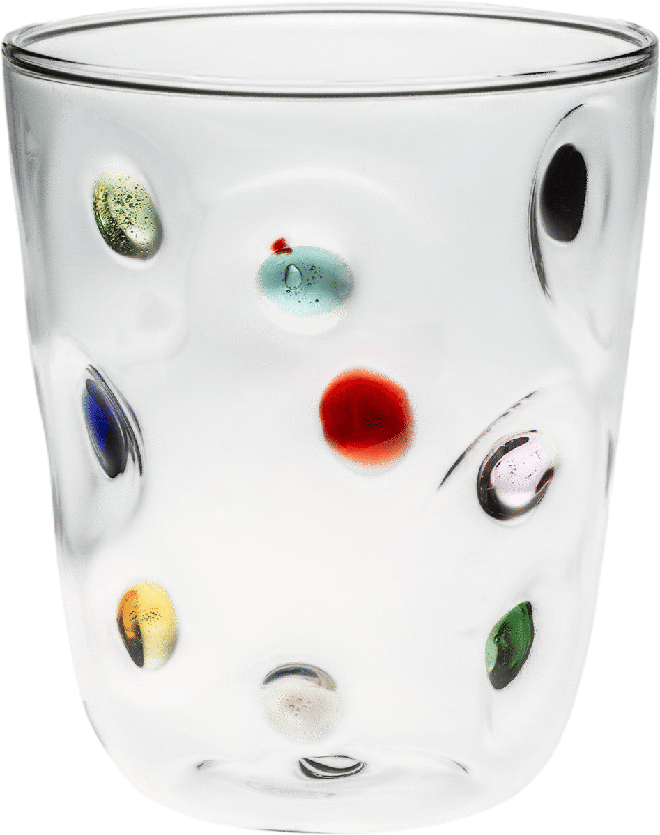 Set of 4 Arlecchino Colored Water Glasses