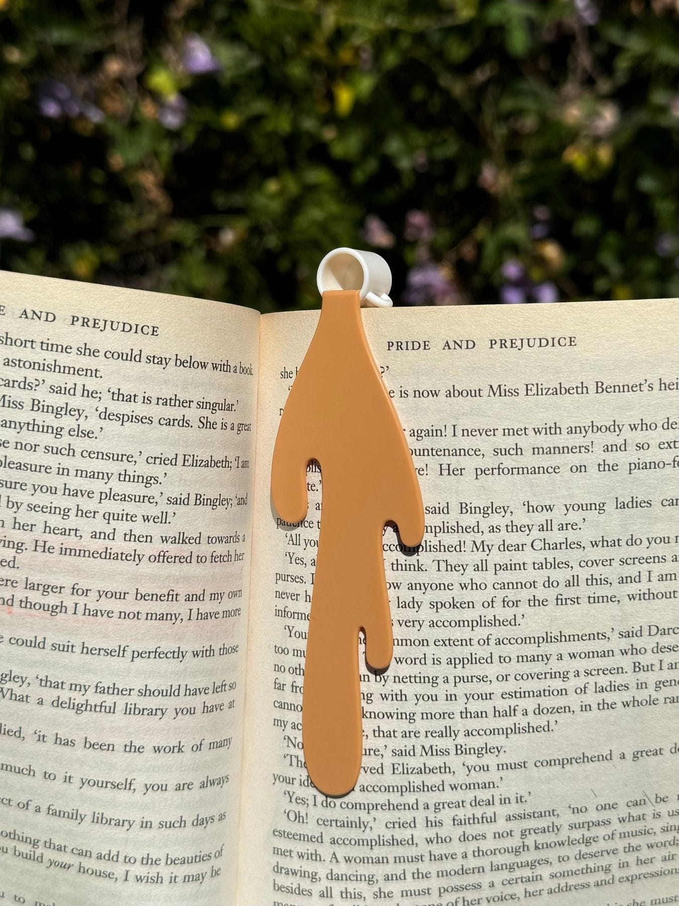 spilled coffee bookmark by cafe bonney