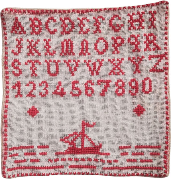 Turn of the century alphabet embroidery