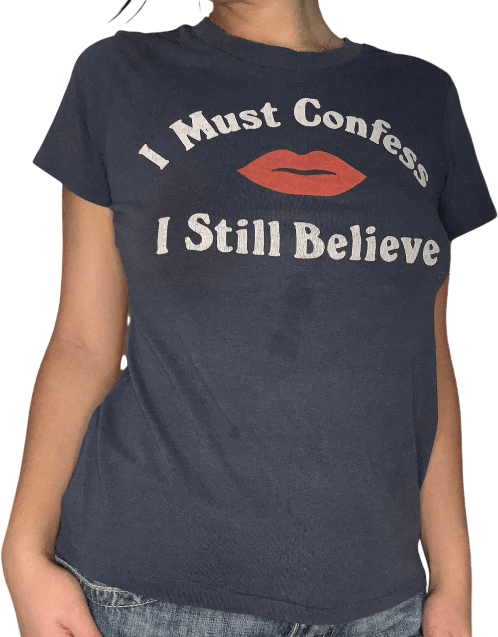 Junk Food 'I Must Confess I Still Believe' Navy T-Shirt