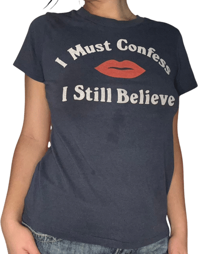 Junk Food 'I Must Confess I Still Believe' Navy T-Shirt